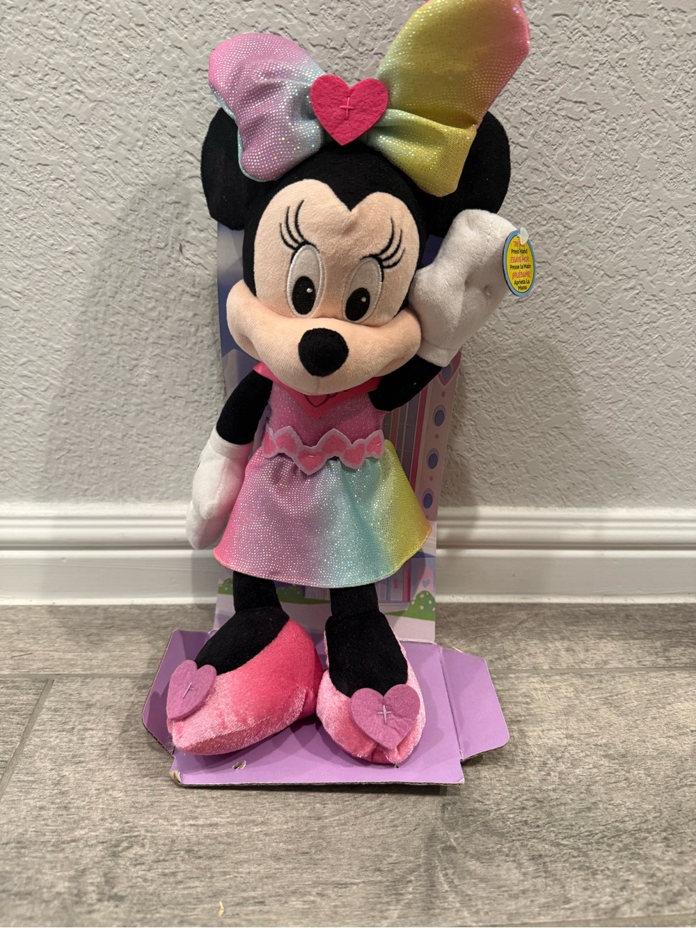 Disney Minnie Mouse Plush - Rainbow Bow & Pink Shoes